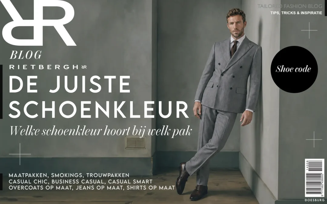 Een man met de juiste schoenkleur onder zijn maatpak